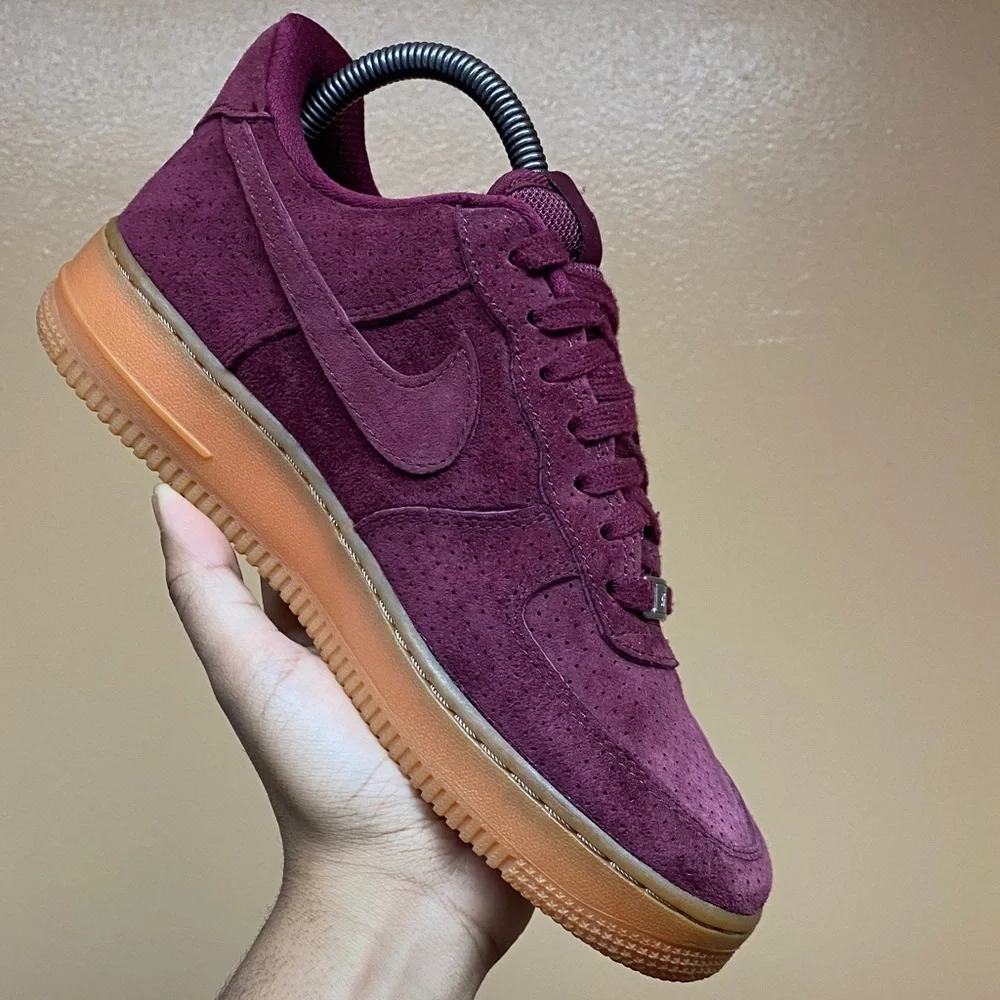 Nike Air Force 1 Low ‘07 Suede “Deep Garnet” 749263-600 Size 8 - Picture 11 of 17